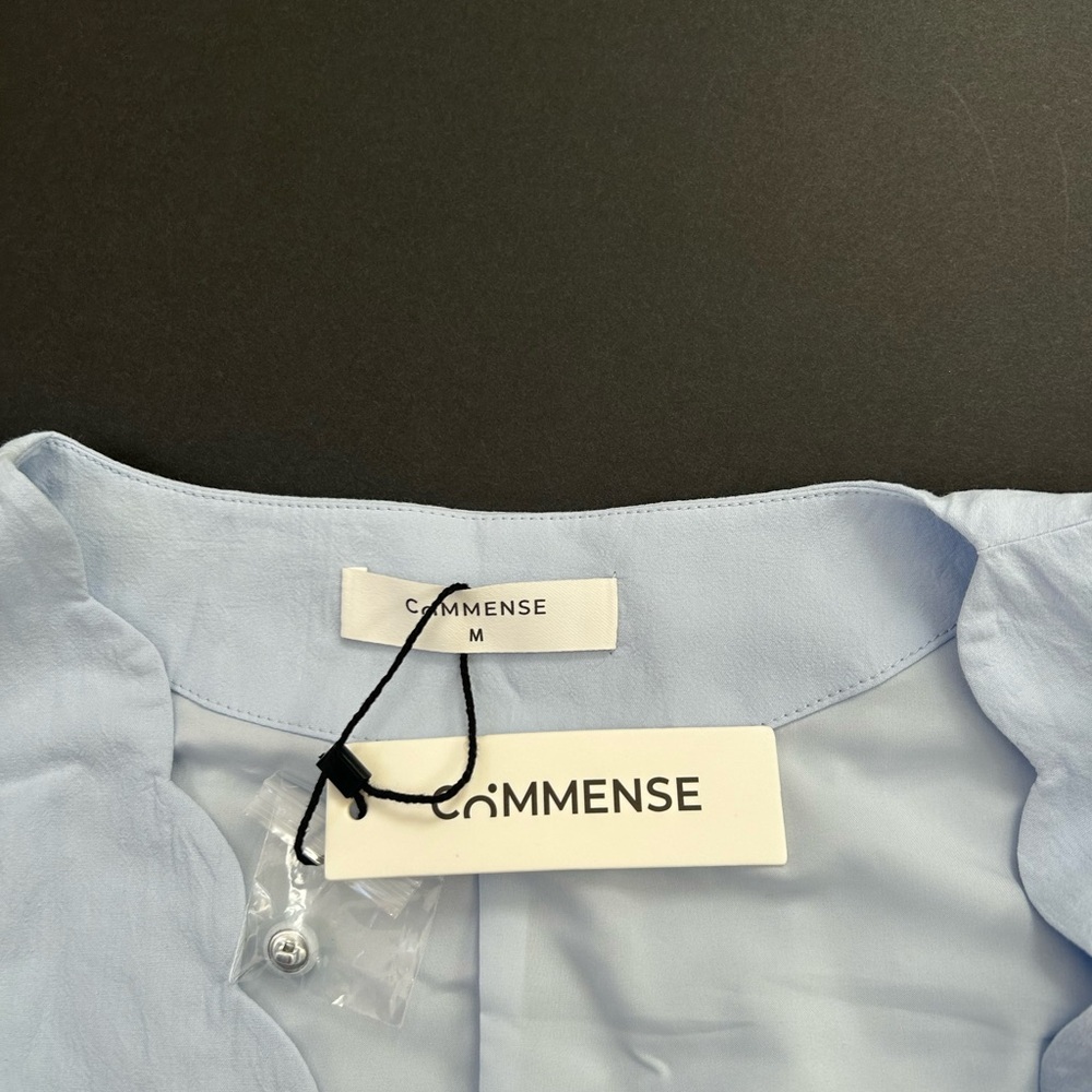 Commense Sky Blue Ruffle Top - Picture 3 of 4